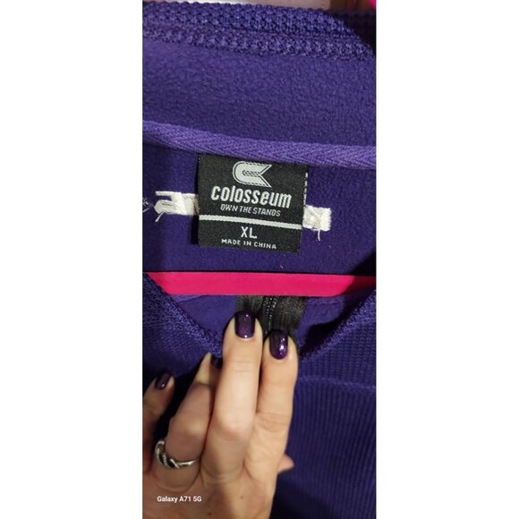 Kansas State University Colosseum Purple 1/4 Zip Pullover Sz XL NCAA Football - Picture 7 of 10